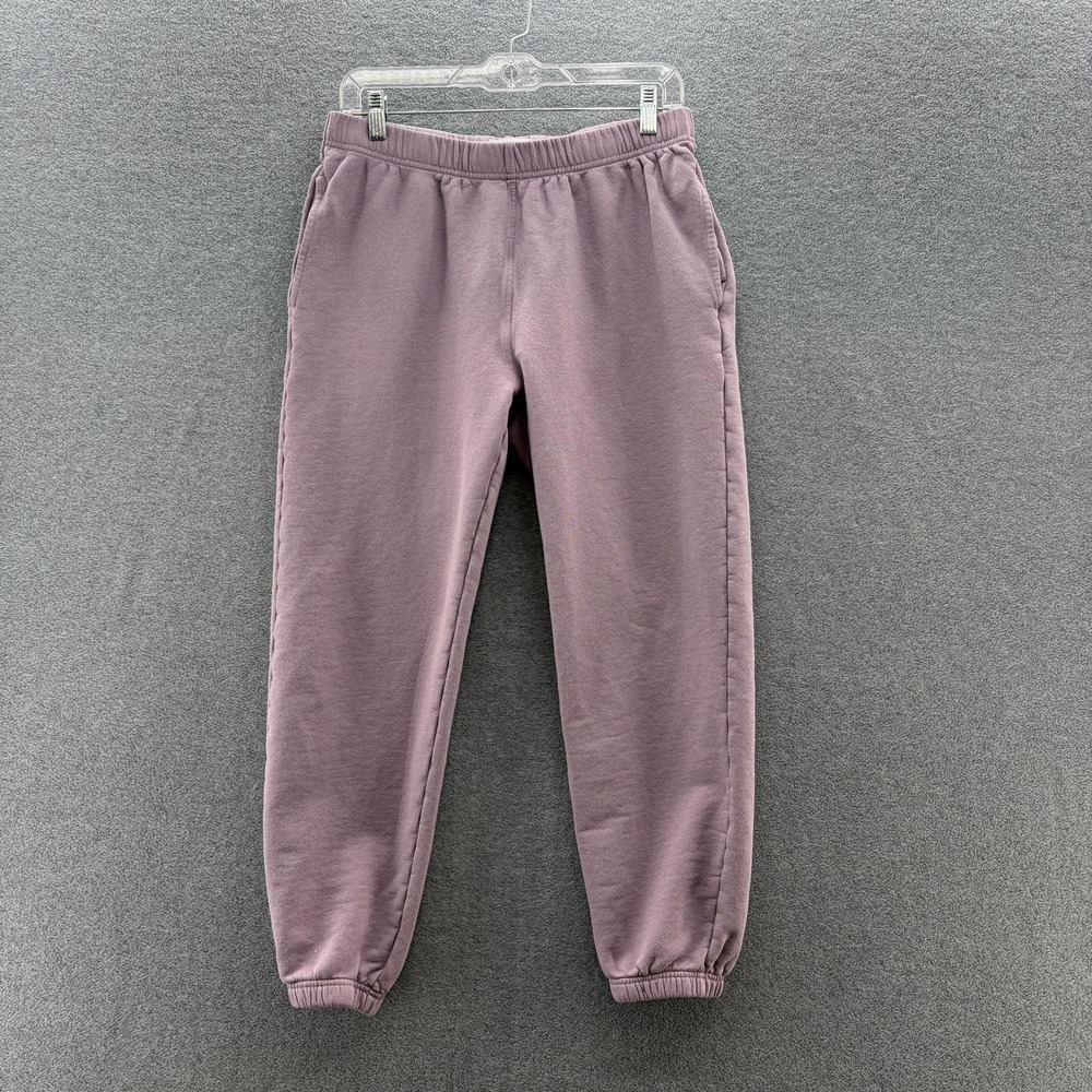 MATE Sweatpants Womens Medium Purple Organic Cotton Fleece Relaxed Jogger